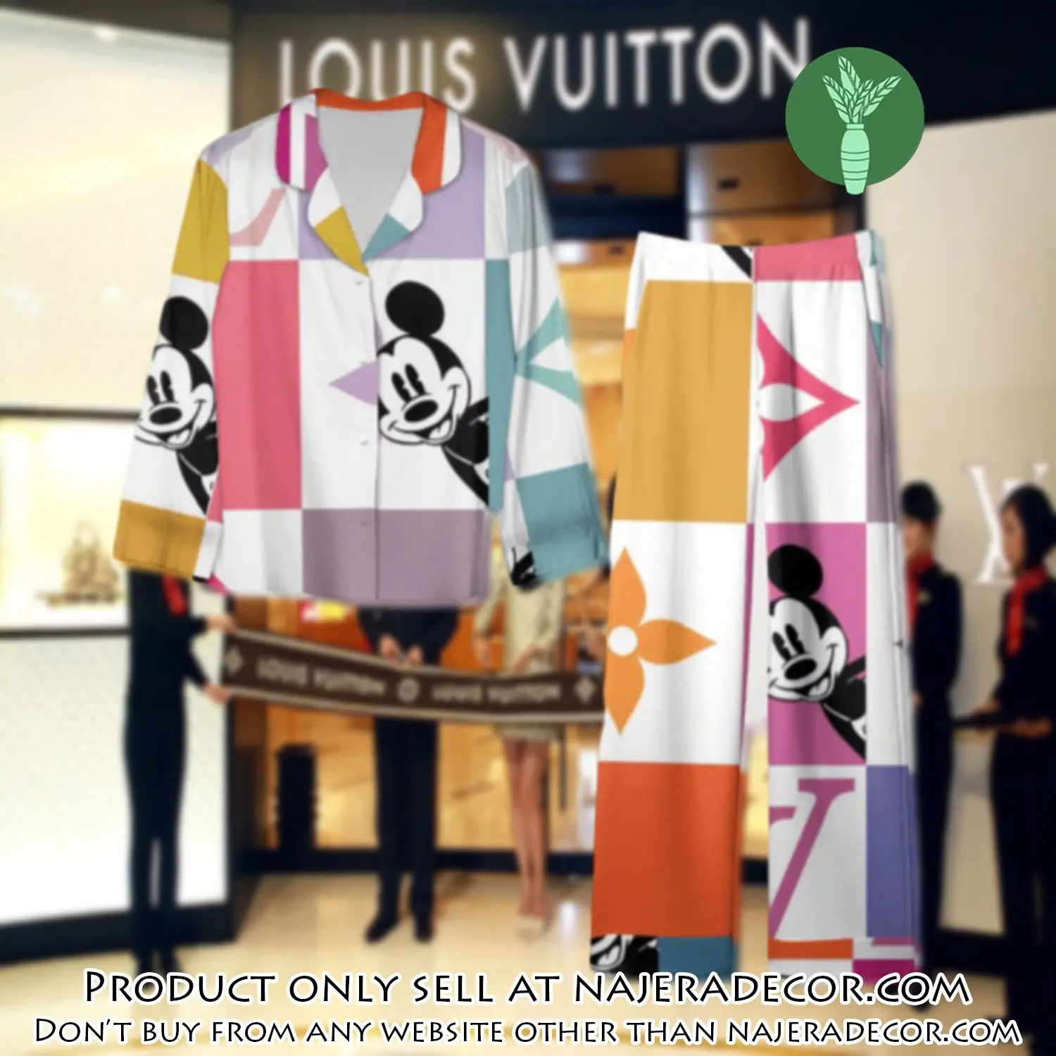 Trending luxury lv satin pajama set pjs1111 njr3802854